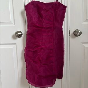 Mexx Fuchsia Strapless Mini Dress